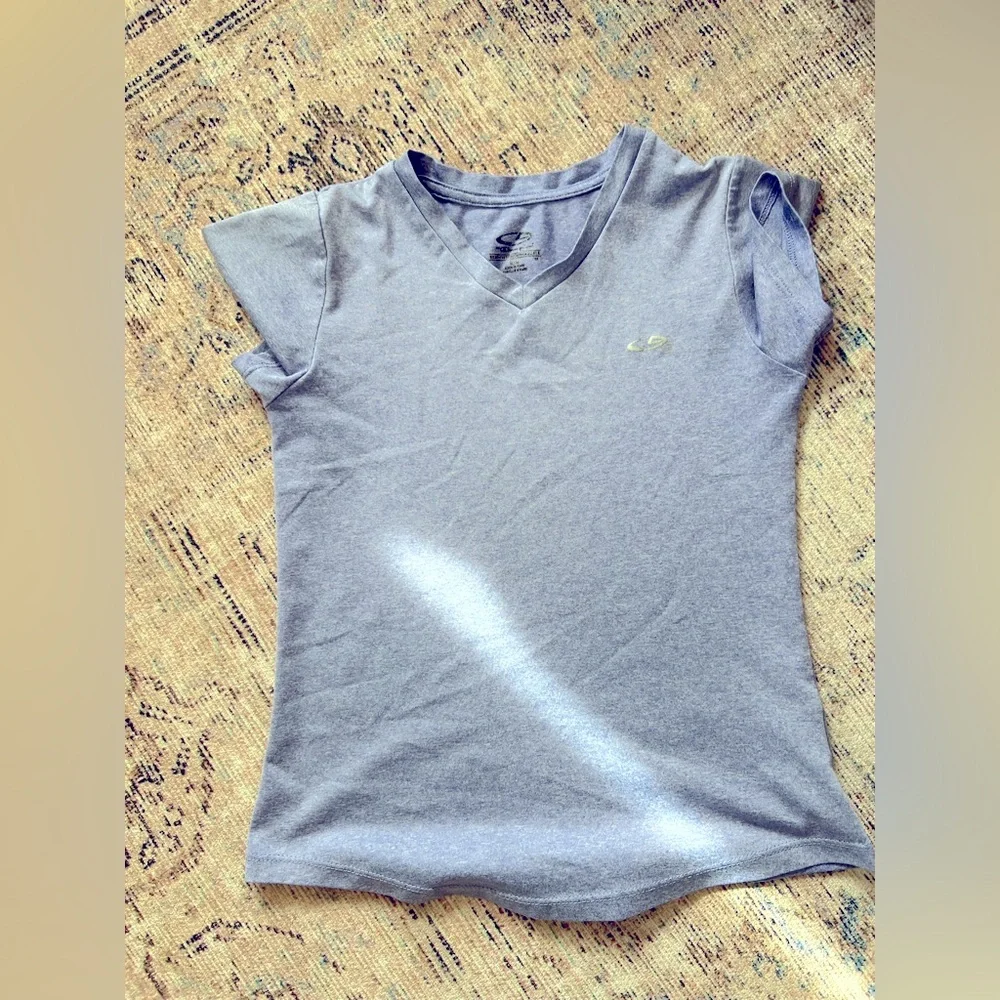 Champion Kids Heather Purple V-Neck Tee